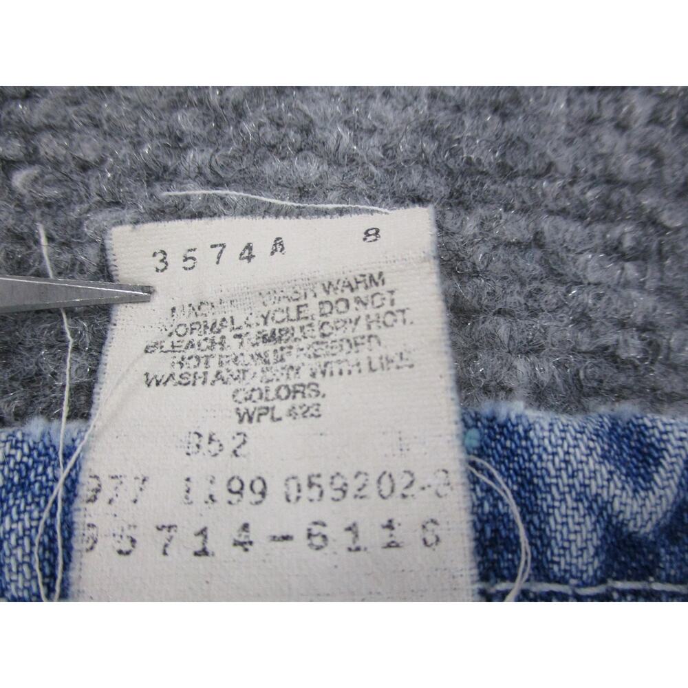 Levis Denim Skirt Womens 12 Light Wash Patch Pockets Zip Fly Vintage 90s Casual - Picture 16 of 16
